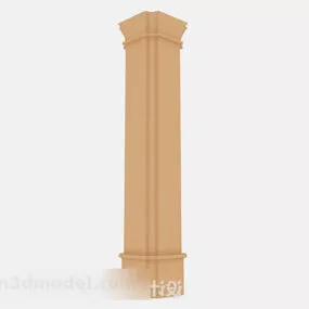 Yellow Square Pillar 3d model