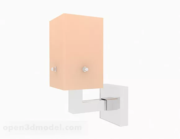 Yellow Square Wall Lamp Design 3d model Yellow Square Wall Lamp Design 3d model
