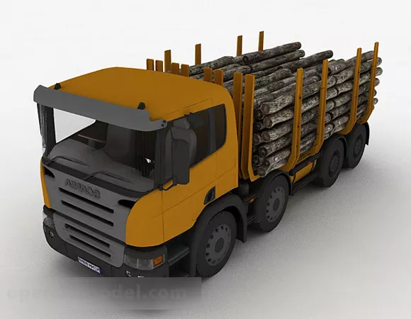 Autoloader Forklift Transport 3d model