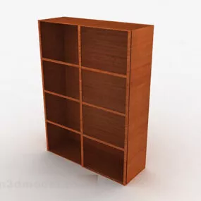 Wooden Glass Door Wardrobe 3d model