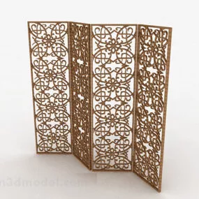 Wooden Hollow Screen Furniture 3d model
