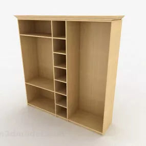 Yellow Wooden Home Cabinet 3d model