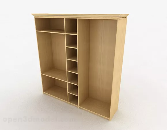 Yellow Wooden Home Cabinet 3d model Yellow Wooden Home Cabinet 3d model