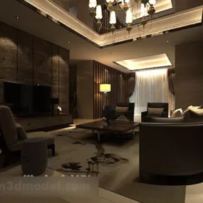 Living Room Interior V15 3d model