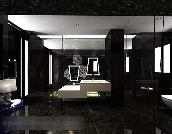Toilet Sanitary Smooth Edge 3d model