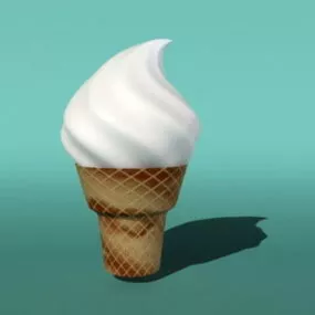 Kid Ice Cream Cone 3d model