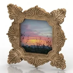 Classic Frame Photo Decoration 3d model
