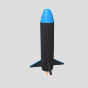 Cartoon Rocket Design 3d model