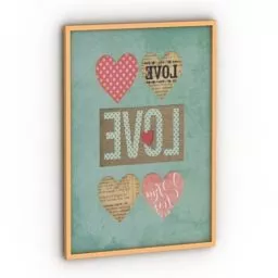 Picture Love Frame 3d model