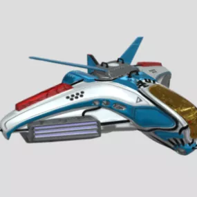 Gaming Sci-fi Spaceship V1 3d model