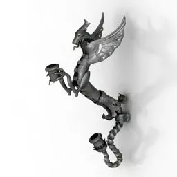 Dragon Candlestick Wall Mount 3d model