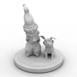 Figurine Golden Tree 3d model