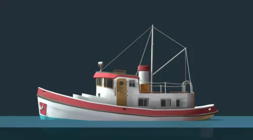 Fishing Trawler Ship 3d model