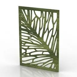 Leaves Pattern Panel Decor 3d model