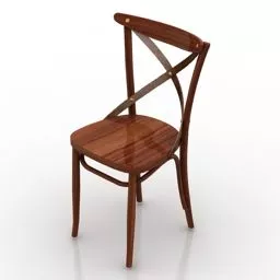 Wood Chair Italia Decor 3d model