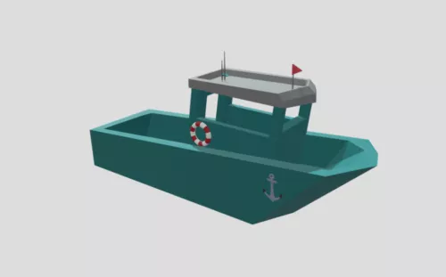 White Fast Yatch 3d model