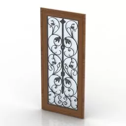 Windows Iron Decor Panel 3d model