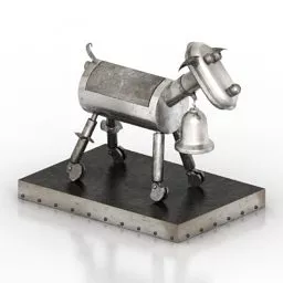 Sheep Iron Figurine 3d model