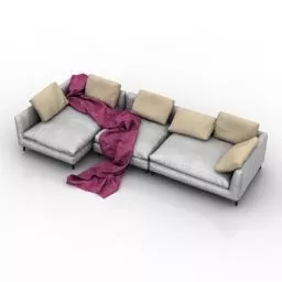 Sofa L Interior Design 3d model