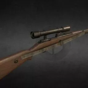 Old Rifle Gun 3d model