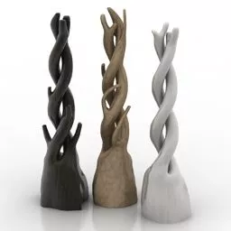 Figurine Dry Trees Decoration 3d model