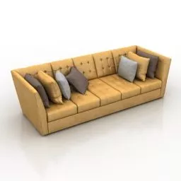 Living Room Sofa 5 Seats 3d model