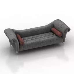 Classic Grey Sofa Cls 3d model
