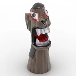 African Figurine Carranca 3d model