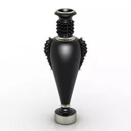 Black Vase Granchi Design 3d model