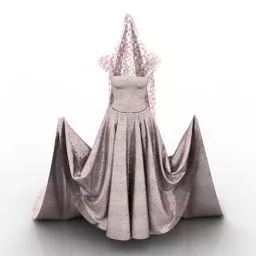 Antique Wedding Dress 3d model