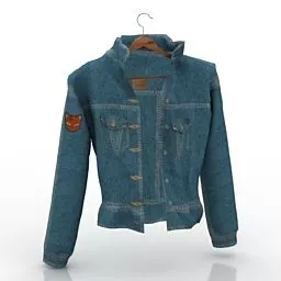 Blue Women Jacket 3d model