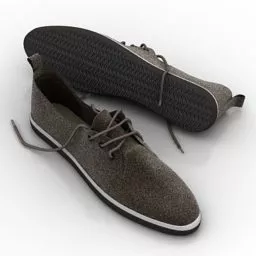 Sport Style Shoes Brown 3d model