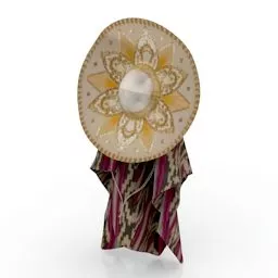 Vintage Sombrero Hat 3d model