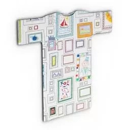 T-shirt With Pattern 3d model