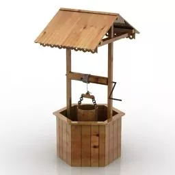 Vintage Water Well 3d model