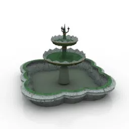Home Garden Fountain Decor 3d model