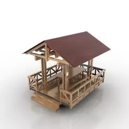 Wooden Garden House 3d model Wooden Garden House 3d model
