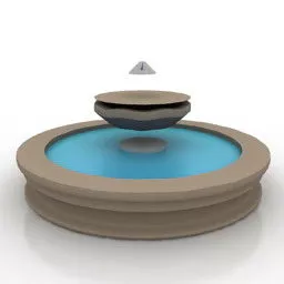 Stone Water Fountain 3d model