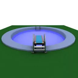 Home Round Pool 3d model Home Round Pool 3d model