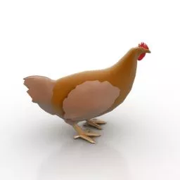 Asian Hen 3d model