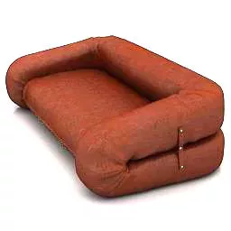 Orange Fabric Sofa Chili 3d model