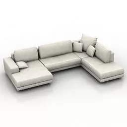 U Shape Sofa Malibu 3d model