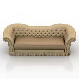 Classic Chesterfield Style Sofa 3d model