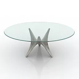 Round Glass Table Molteni Design 3d model