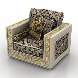 Classic Decor Armchair Bacci 3d model