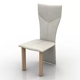 Restaurant Chair High Back Style 3d model