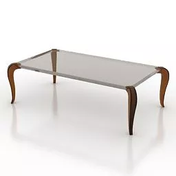 Glass Rectangle Table Pregno 3d model Glass Rectangle Table Pregno 3d model