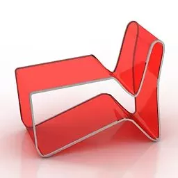 Plastic Chair Modern Style 3d model