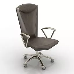 Common Office Wheel Armchair 3d model