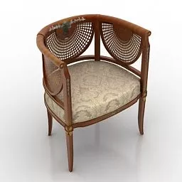 Retro Wood Armchair 3d model Retro Wood Armchair 3d model